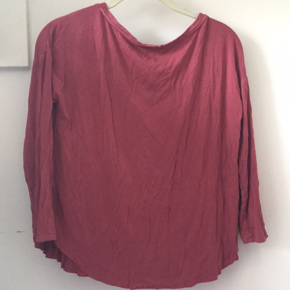 American eagle red flowy shirt. Size small. - Picture 2 of 3